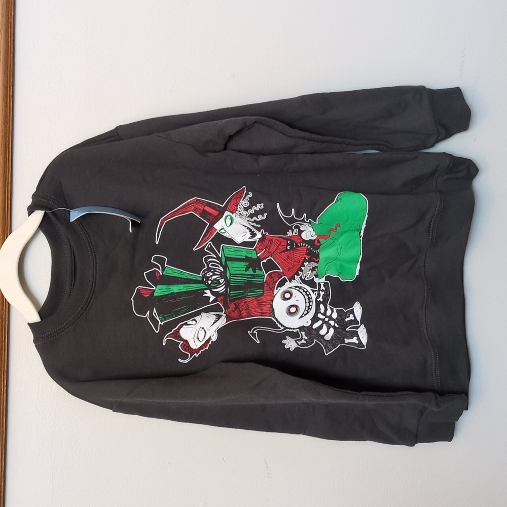 Nightmare Before Christmas Youth M Sweatshirt Lock Shock Barrel NEW Hall…